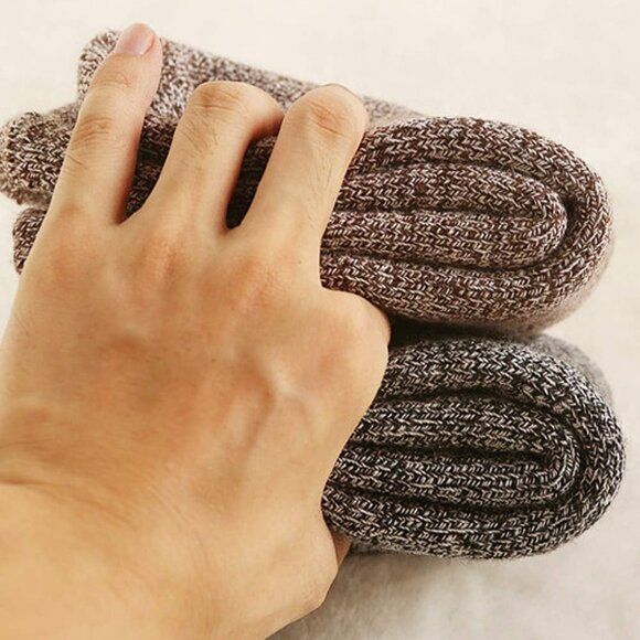 Mens Heavy Thick Wool Socks - Soft Warm Comfort Winter Crew Socks Pack of 3/5,Mu - Picture 4 of 8